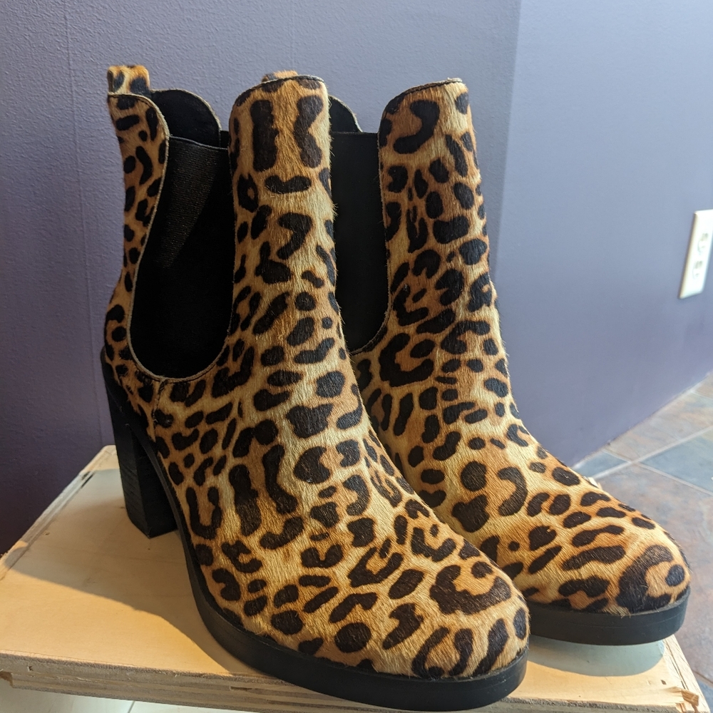 Cheetah Faux Fur Boots